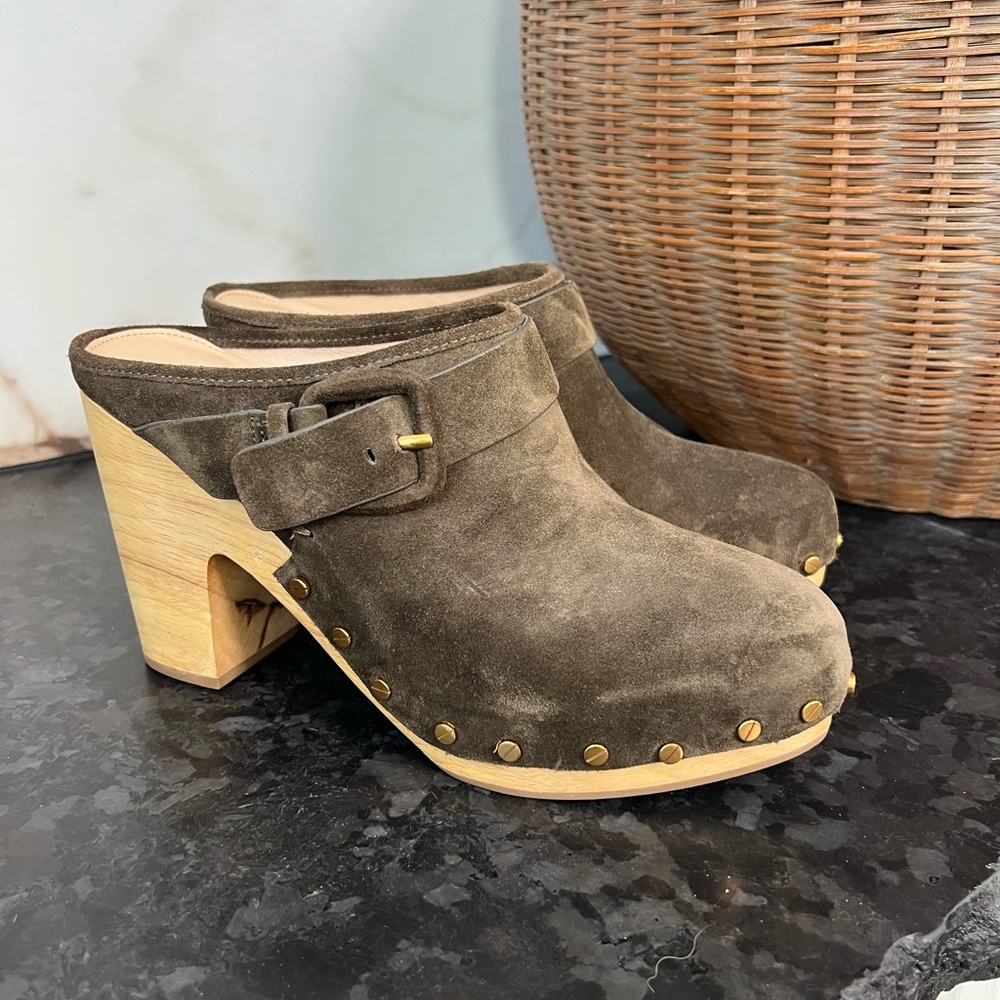Veronica Beard Hendrix Buckled Clogs